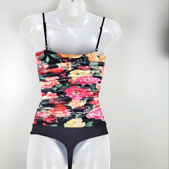 NWT Express Size XS Floral Mesh Bodysuit - Picture 4 of 11
